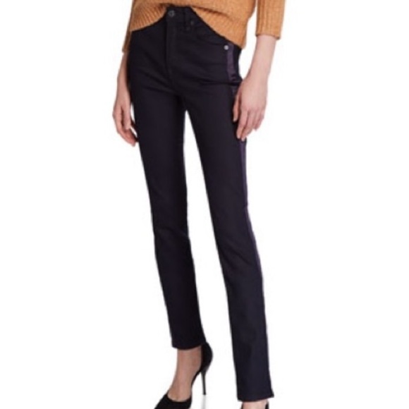 Veronica Beard Kate skinny high rise with tuxedo stripe - Picture 2 of 9